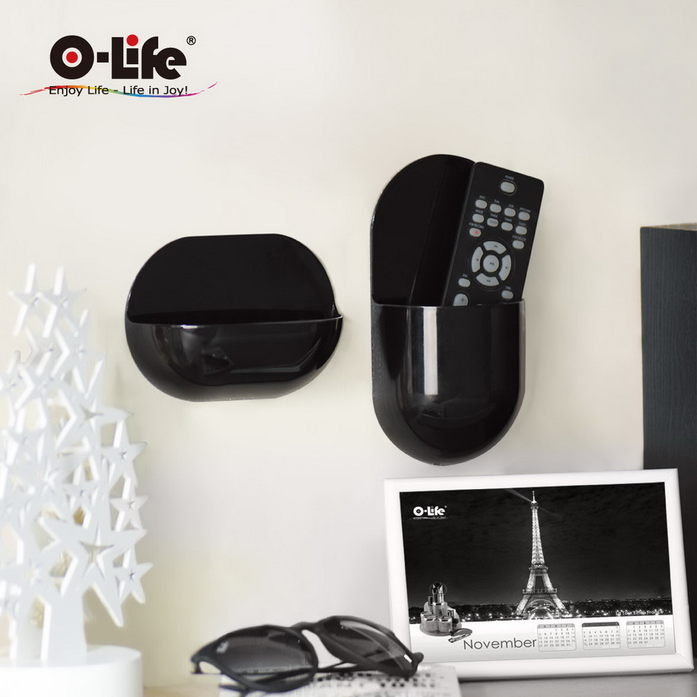 [O-Life] Wall magnetic storage 4-piece set-grey, , large