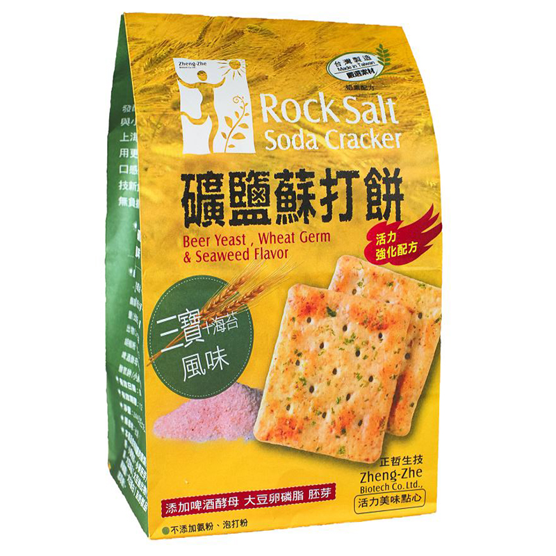 [泓俐](有效20260312)正哲礦鹽蘇打餅(三寶海苔風味)365g(兩入組), , large