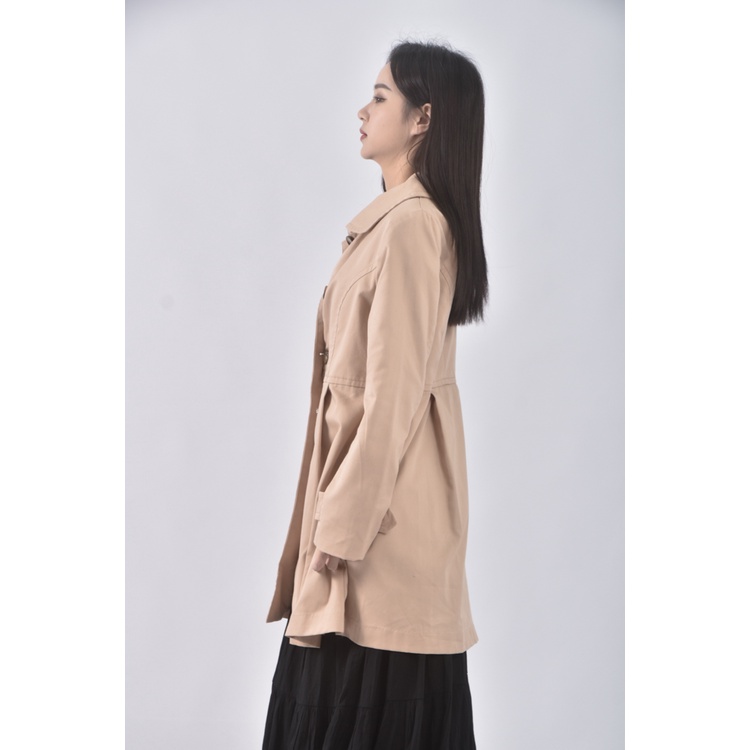 (S) nice claup質感棉質大衣杏色外套二手衣, , large