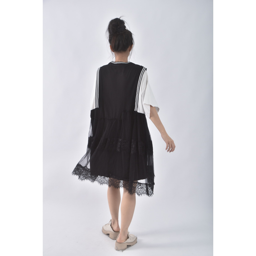 (2XL) m t蕾絲黑色洋裝二手衣, , large