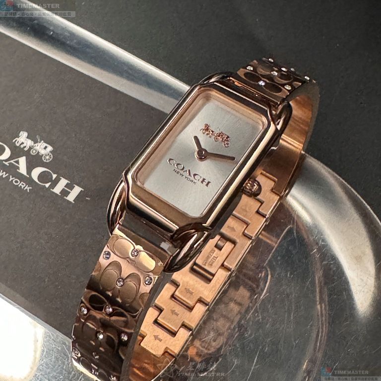 [星晴錶業]COACH手錶,18mm, 28mm,CH00200白色錶面玫瑰金錶殼玫瑰金色精鋼錶帶款, , large