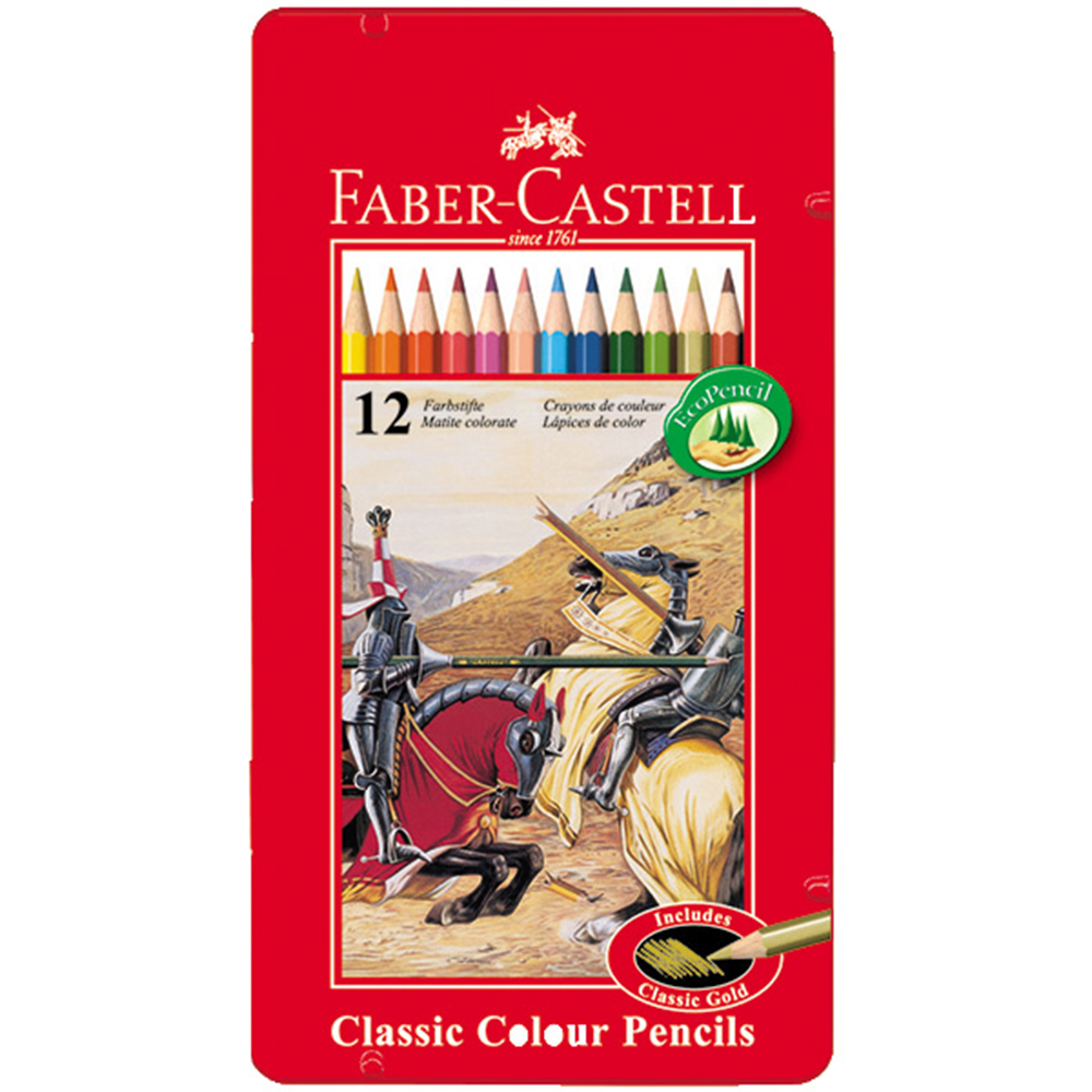 【龍品文創】輝柏 Faber-Castell  12色油性色鉛筆115844, , large