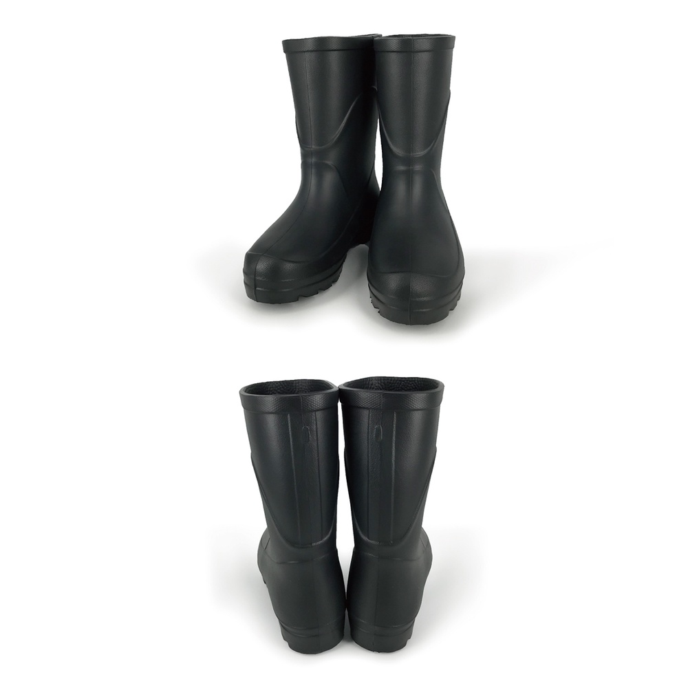 精選中筒靴輕量雨鞋 MIT台灣製造 女鞋 女靴 雨靴 防水鞋 簡約 一體成型 控溫 EVA 無內襯 舒適 耐磨 止滑 黑, , large