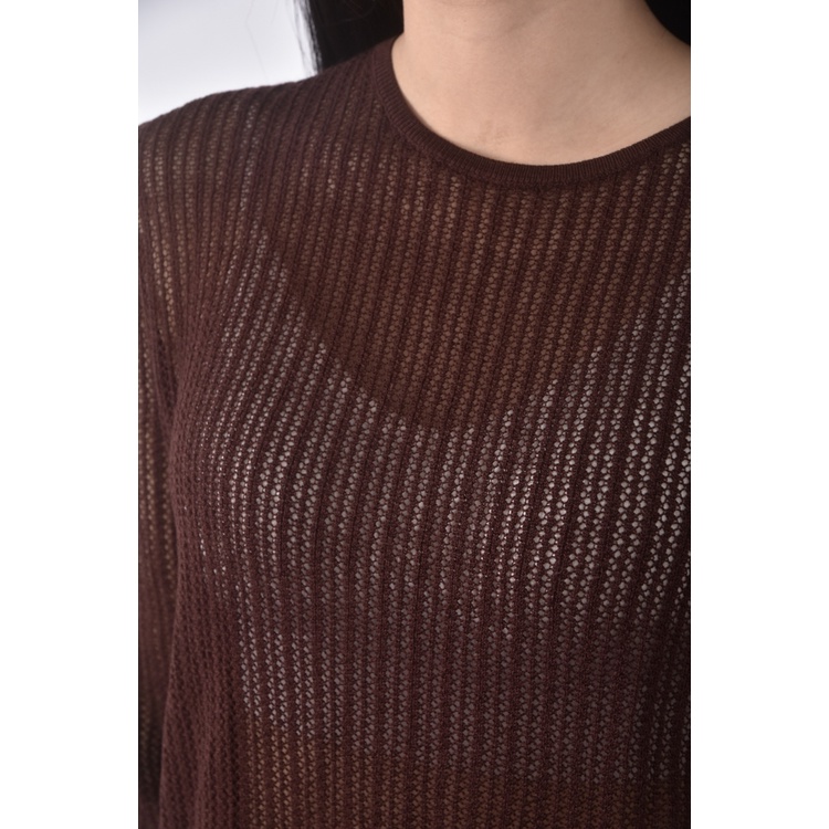 (L) uniqlo質感羊毛棕色長袖上衣二手衣, , large