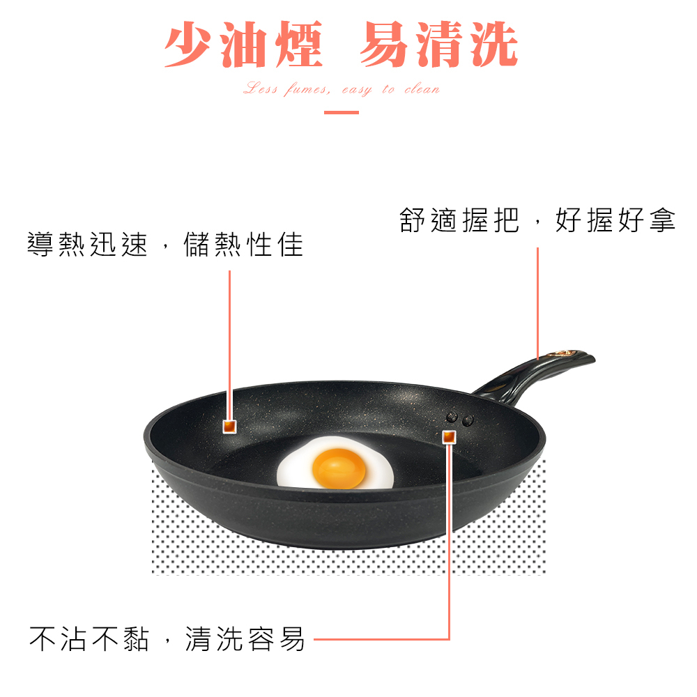 CLARE 可蕾爾 羽鑽不沾平底鍋深型平底鍋IH無蓋 20cm-Leidea樂德兒, , large