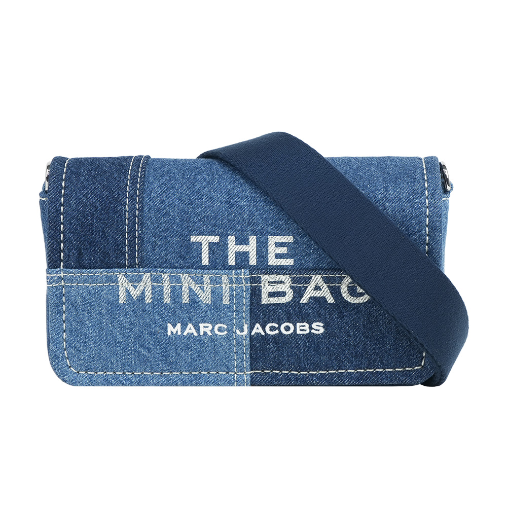 MARC  JACOBS The Denim 棉質牛仔迷你翻蓋包(藍色), , large