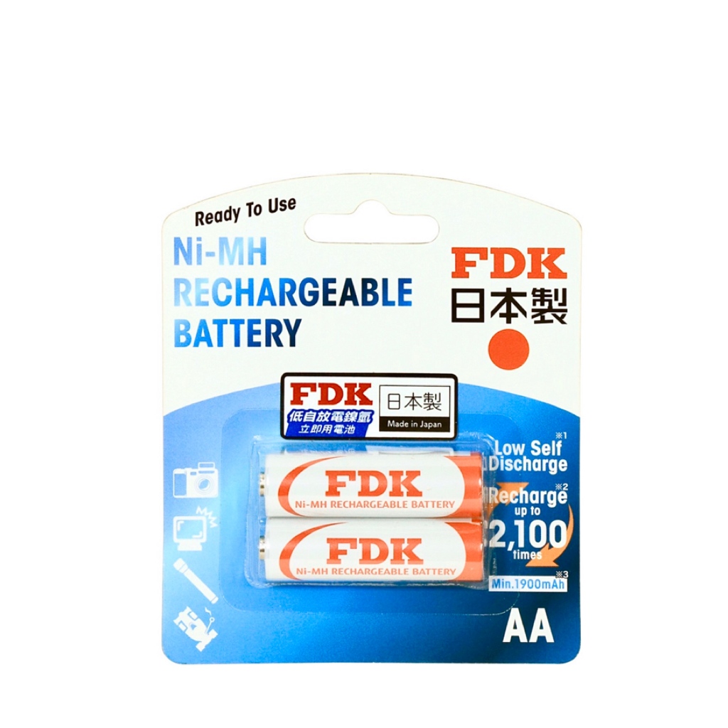 FDK 2-in-Low Self-Discharge NiMH Battery - No. 3 (1900mAh) / No. 4 (750mAh) / PW1236 Charging Pack, , large