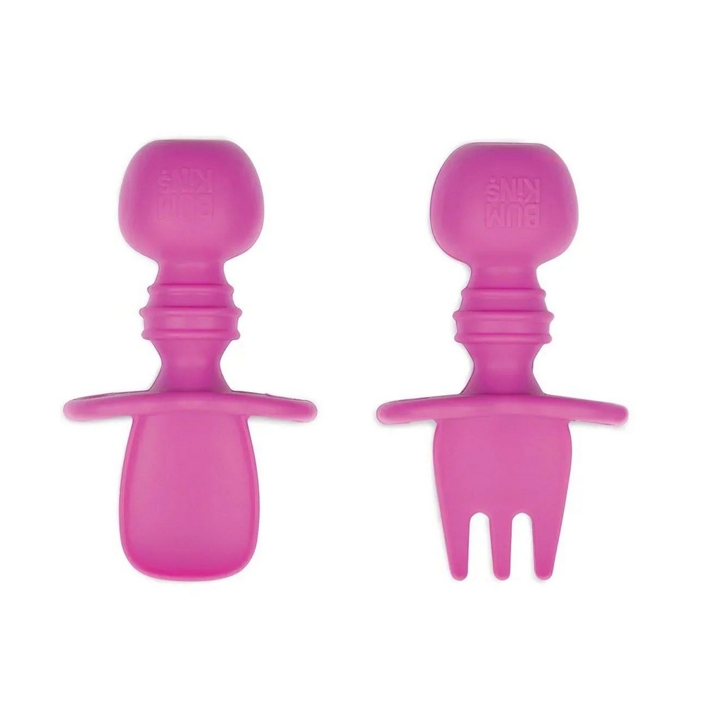 Bumkins 寶寶白金矽膠湯叉組(多款可選), , large