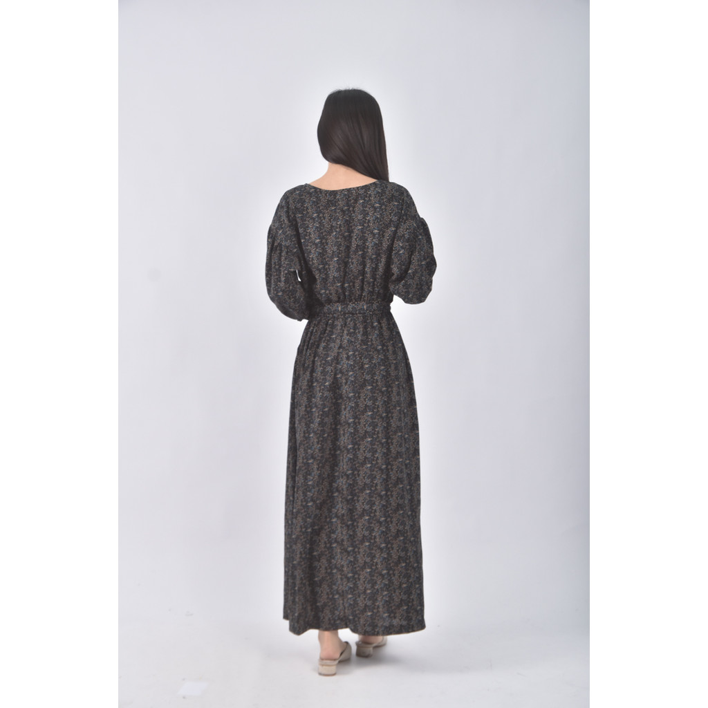 (M) be fore質感圓領黑色綁帶洋裝二手衣, , large