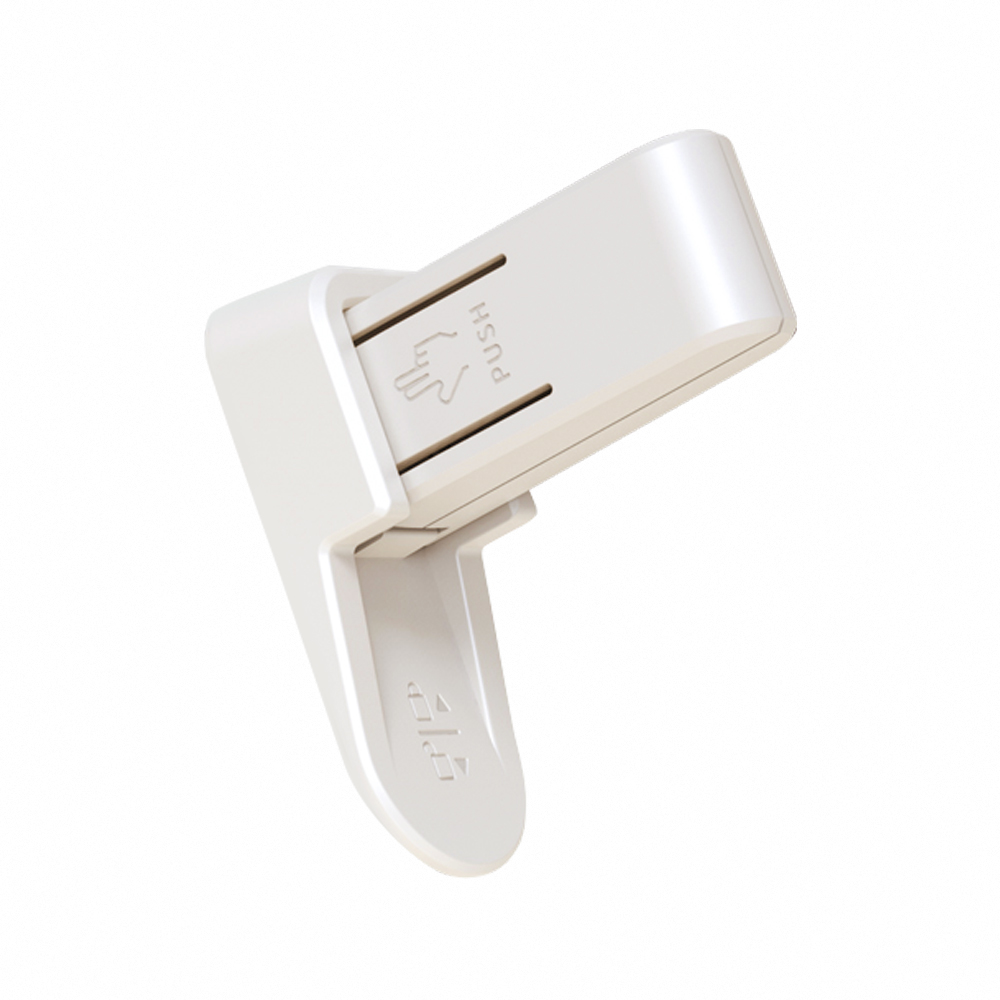 【上手家居】雙暗扣門把鎖-白色(安全鎖/兒童安全鎖/防開門/兒童鎖/門把安全鎖/安全門鎖/防貓開門/寶寶安全鎖/防開門鎖), , large