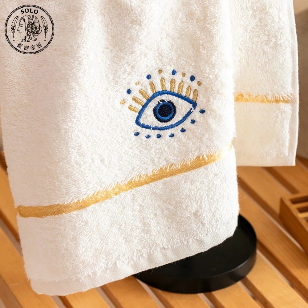 【SOLO歐洲家居】LCW Home 50x80CM 純棉毛巾 地中海藍眼睛, , large
