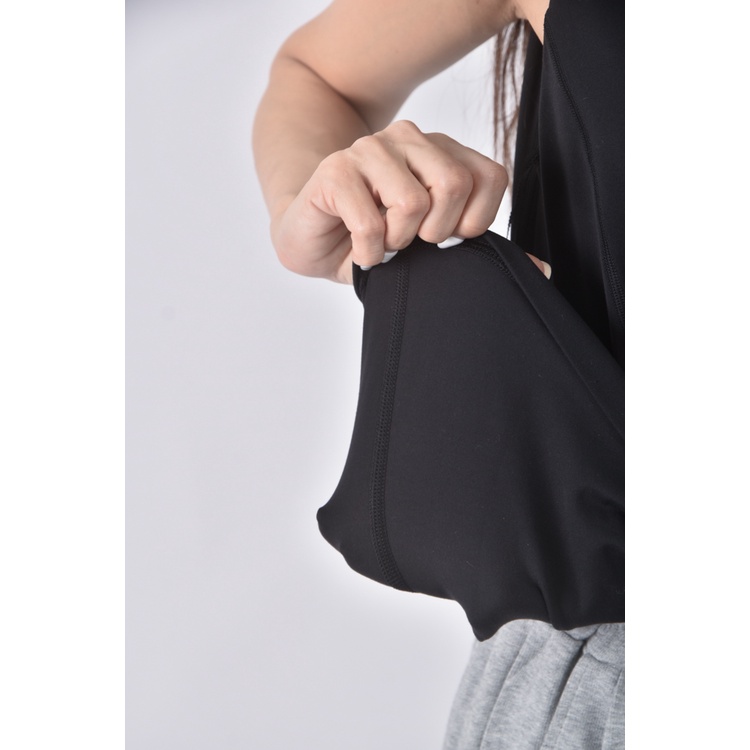 (S) lululemon運動質感單肩黑色上衣二手衣, , large