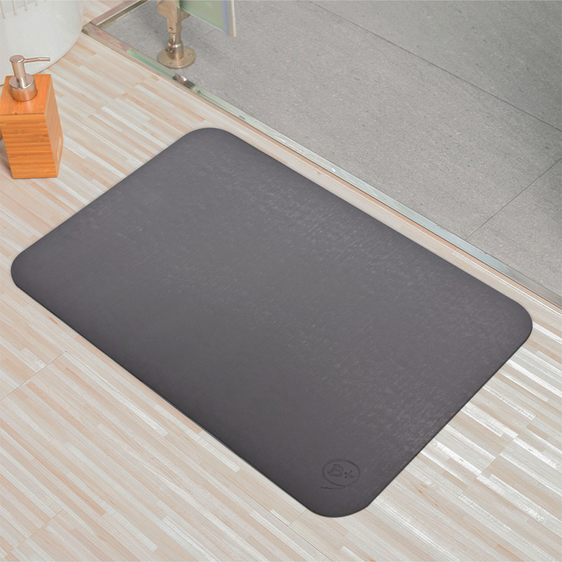 【Monster】 Soft Diatomaceous Earth Absorbent Mat (60x40cm) – Dark Gray, , large