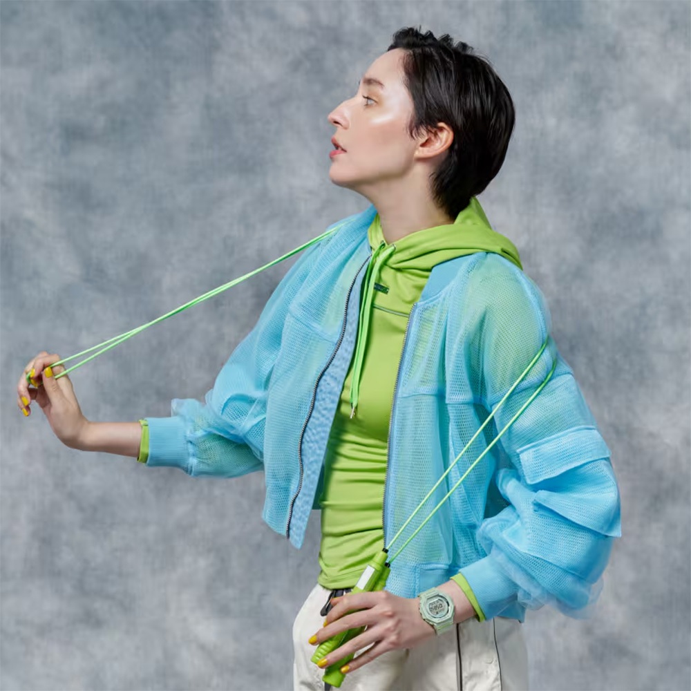 CASIO 卡西歐 G-SHOCK 計步藍芽手錶 柔和色調女錶 GMD-B300-3, , large