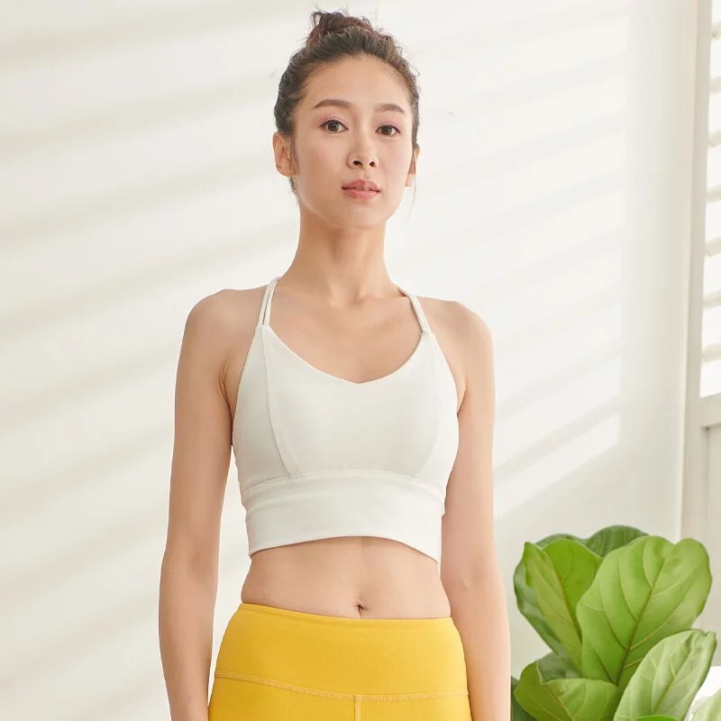 YOGA FLOW Alma Bra - 麻花短版上衣 - 雪花白 White, , large