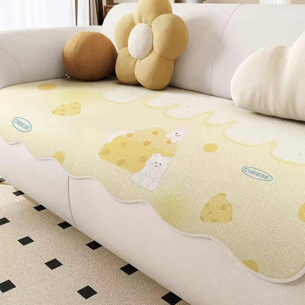 【寢室安居】 5.0 冰絲防滑沙發涼蓆墊-托尼起士, , large