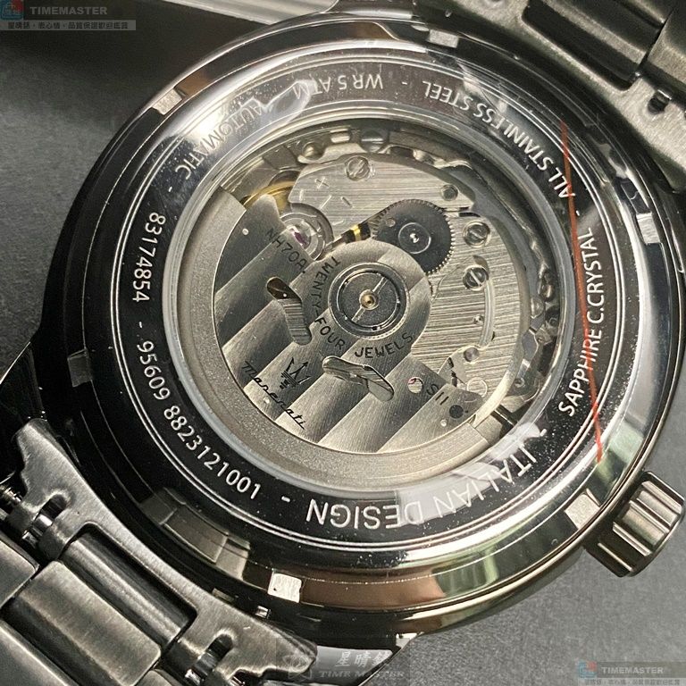 [星晴錶業]MASERATI手錶,44mm,R8823121001寶藍色錶面黑錶殼深黑色精鋼錶帶款, , large