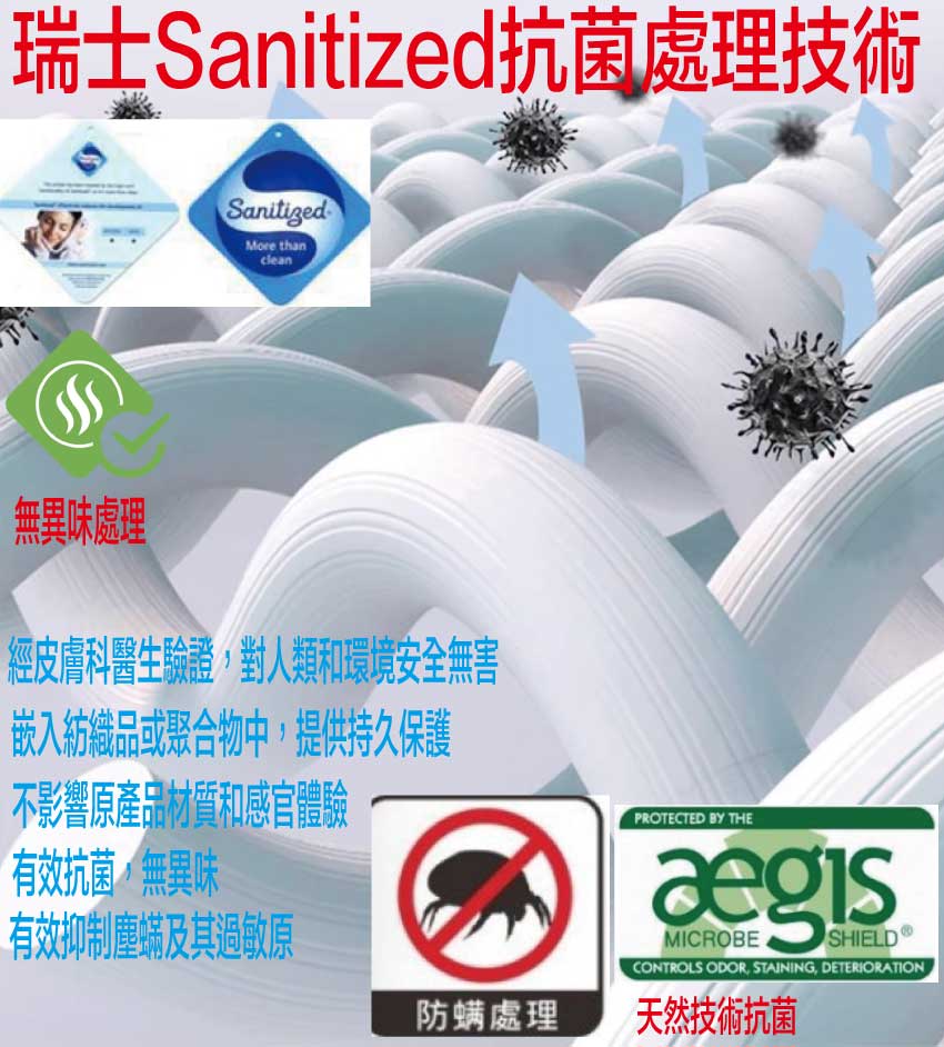 【文創集】 3D抗菌舒活獨立筒床墊-5尺雙人, , large