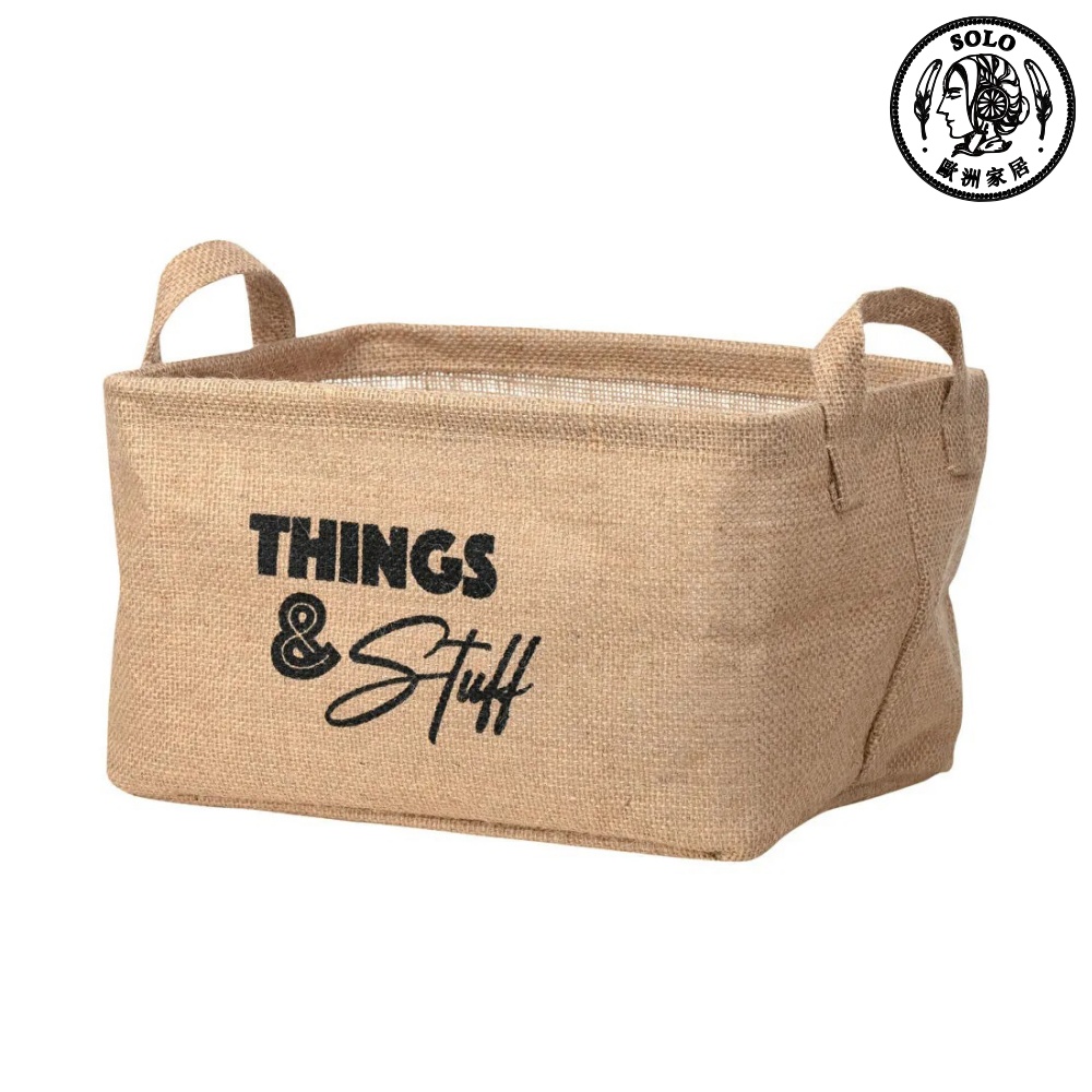 【SOLO歐洲家居】LCW Home 28x20x16cm 黃麻置物籃 收納 居家裝飾, , large