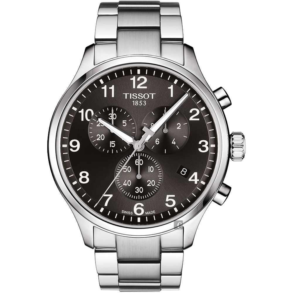 TISSOT天梭 韻馳系列 Chrono XL計時手錶-灰x銀/45mm  T1166171105701, , large