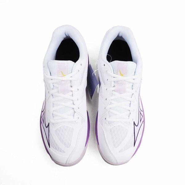 Mizuno Thunder Blade Z 女 排球鞋 室內運動鞋 基本款 美津濃 白 紫 [V1GC237010], , large