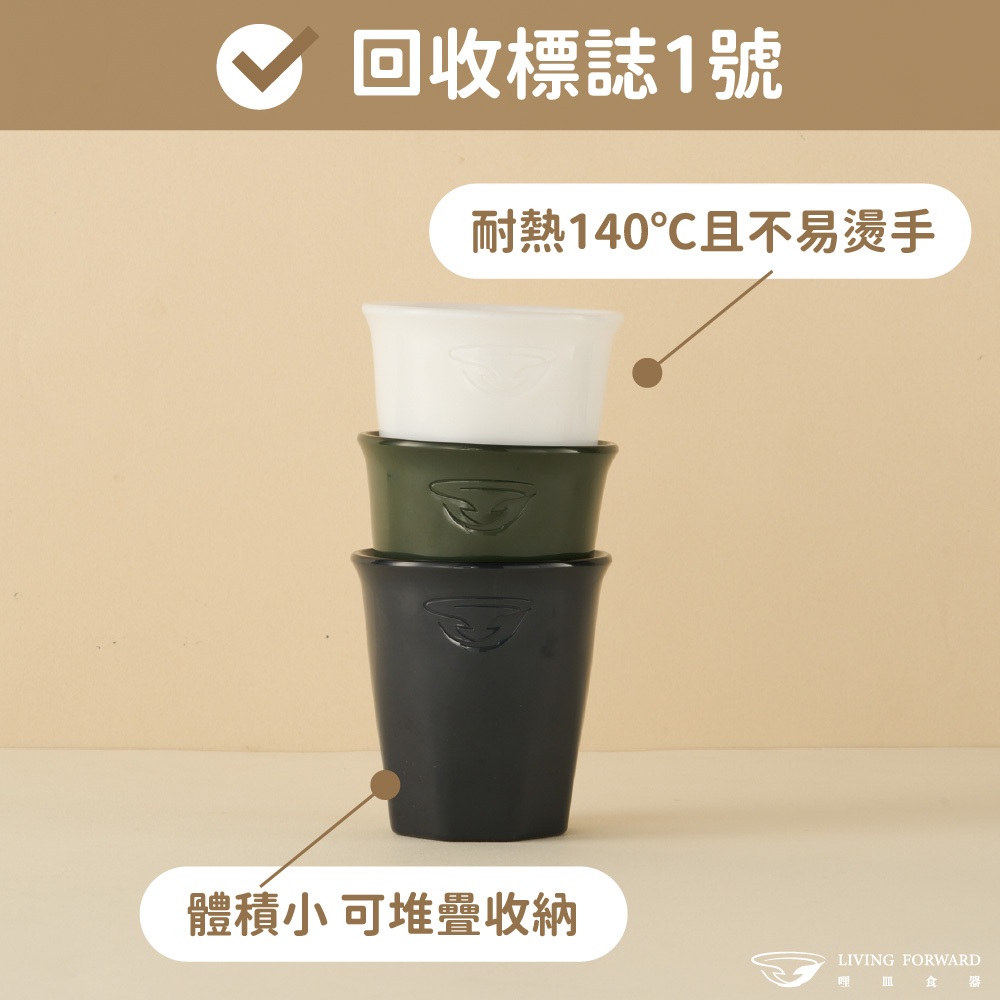 【哩皿食器】台灣製  CPET 潔晶杯三入組｜春茶綠,暮夜藍,恬靜白, , large