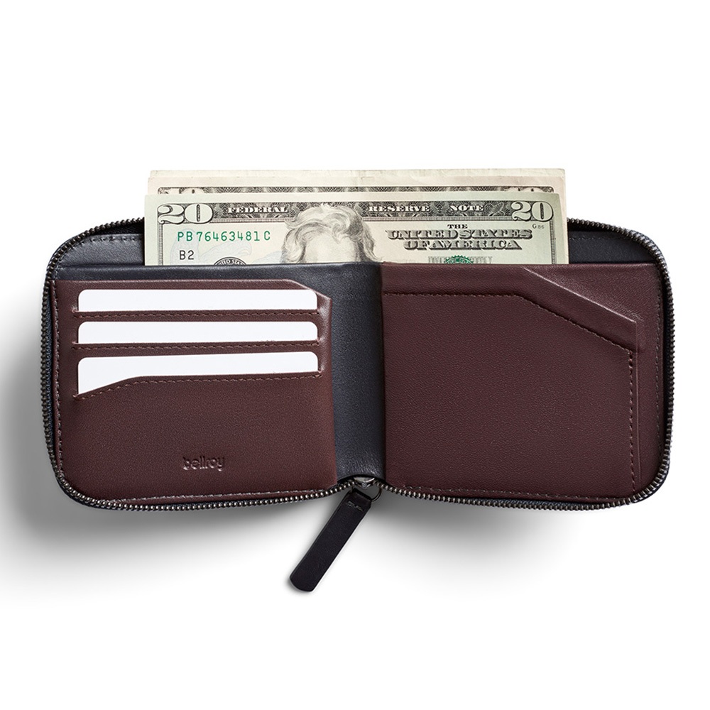 |快速出貨|Bellroy Zip 拉鍊皮夾 短夾 零錢包 卡片收納包 RFID防盜-深紫色, , large