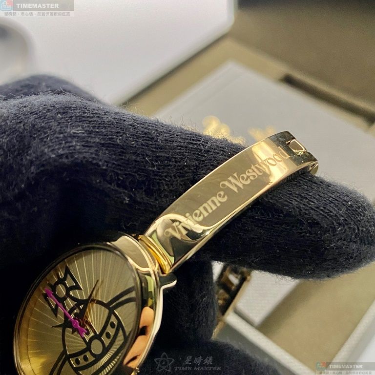 [星晴錶業]Vivienne Westwood手錶,22mm, 32mm,VW00008白金色錶面銀錶殼金色精鋼錶帶款, , large