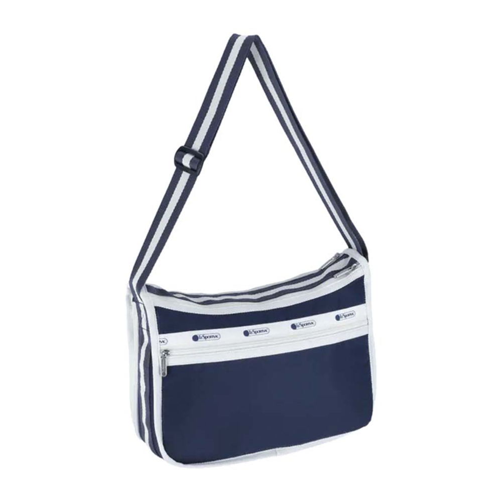 |快速出貨|Lesportsac Deluxe Everyday Bag 經典款斜背包/ 條紋海軍藍, , large