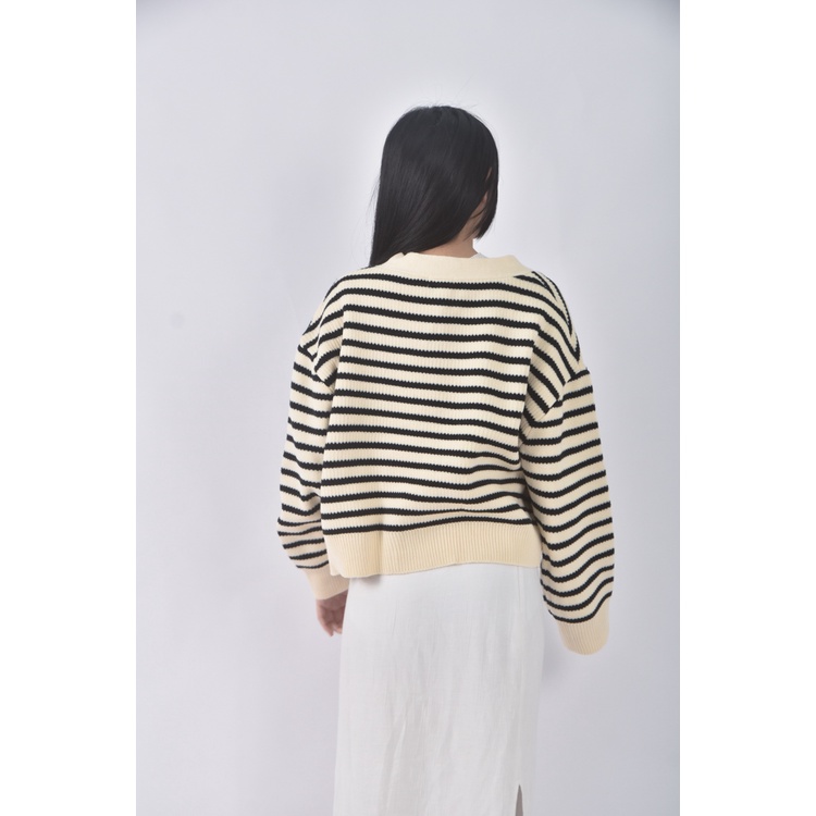 (XL) and como條紋白色外套二手衣, , large