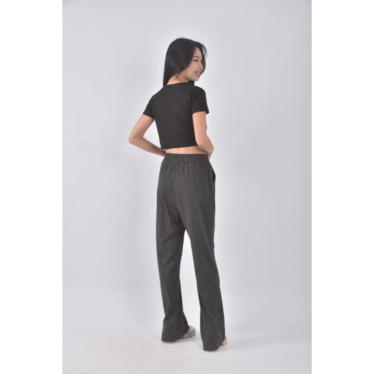 (S) 【智恩私服】高腰質感灰色長褲二手衣, , large