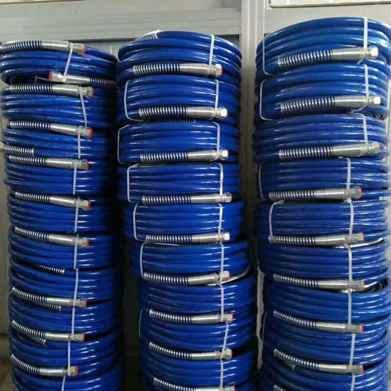 【台灣現貨】無氣噴漆管 10m 15m 20m 30m 噴塗管 鋼絲高壓管 無氣噴漆機專用 1/4內牙 2分, , large