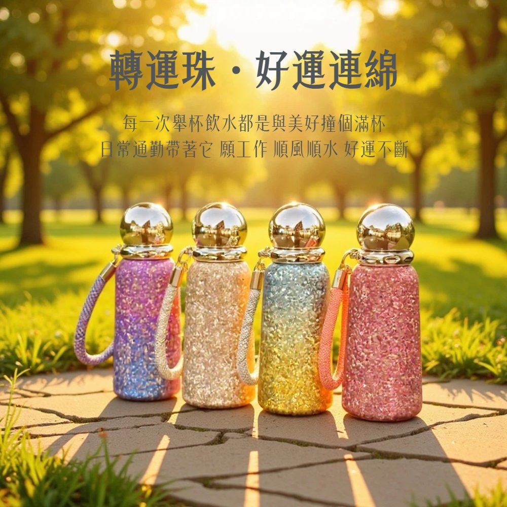 【A&R】鈦晶 Ti 轉運流光保溫保冷杯 360ML 銀白色