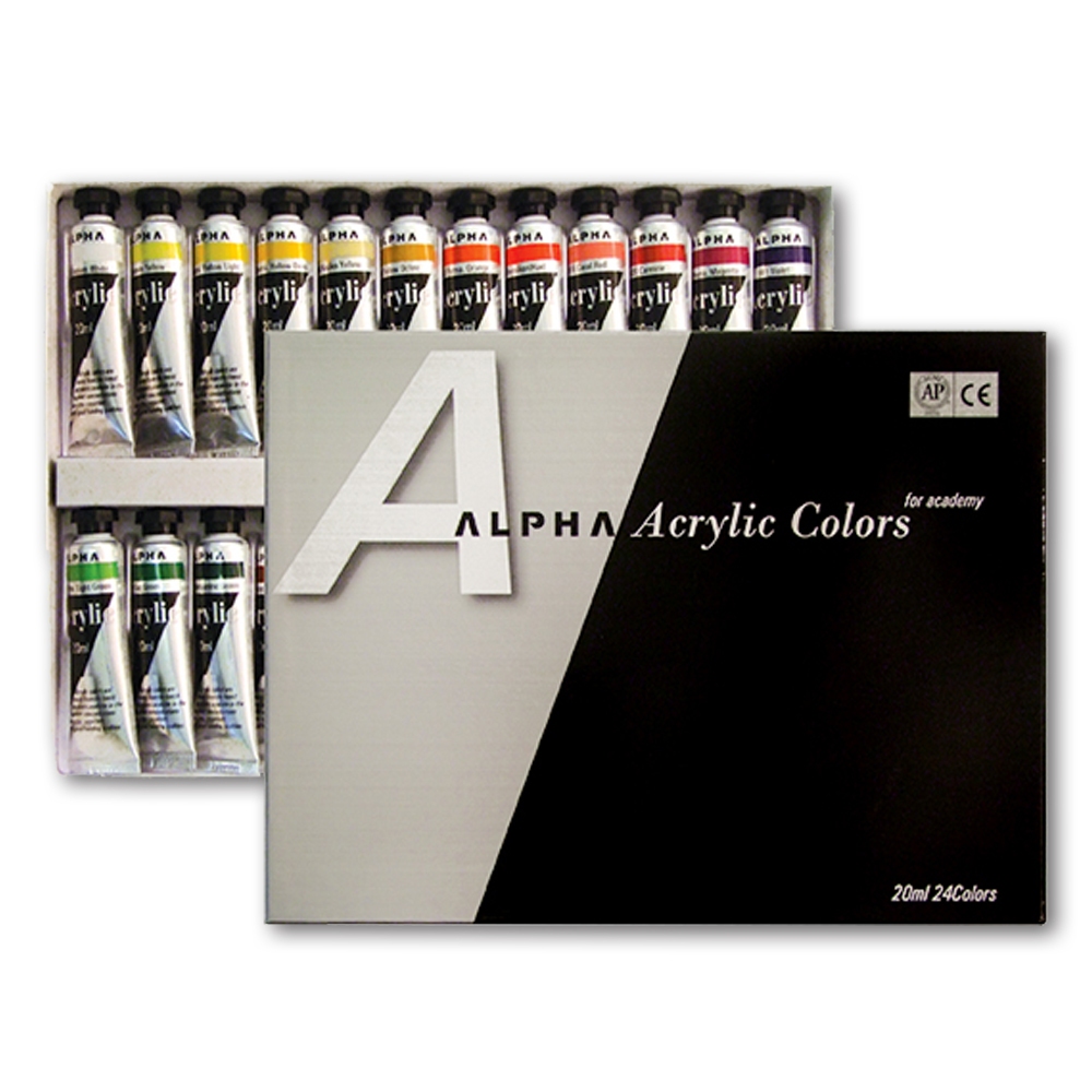 普思AP 【ALPHA】銀級壓克力顏料20ML/50ML24色20ML, , large