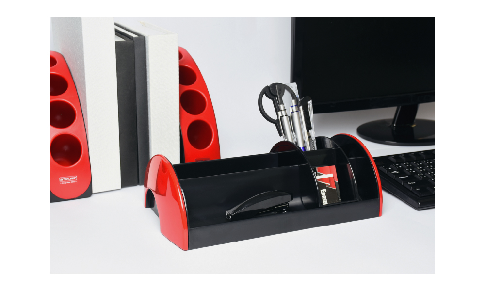 【O-Life】Desktop Storage Box - Black and Gray, , large
