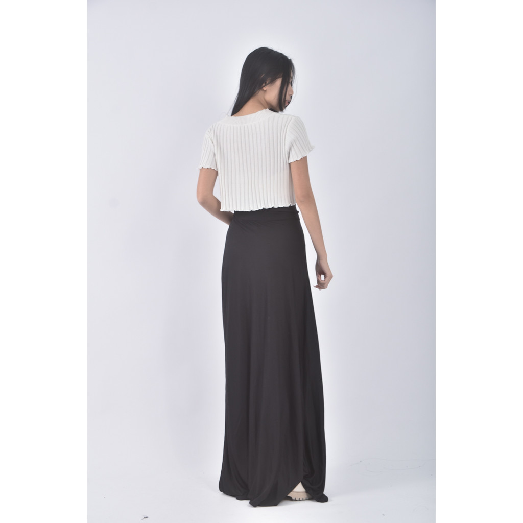 (F) 質感一片式黑色長裙二手衣, , large