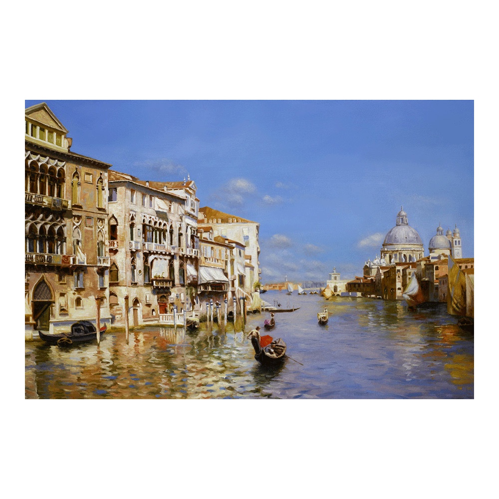 【御畫房】威尼斯之三 國家一級畫師手繪油畫60×90cm(VF-18), , large
