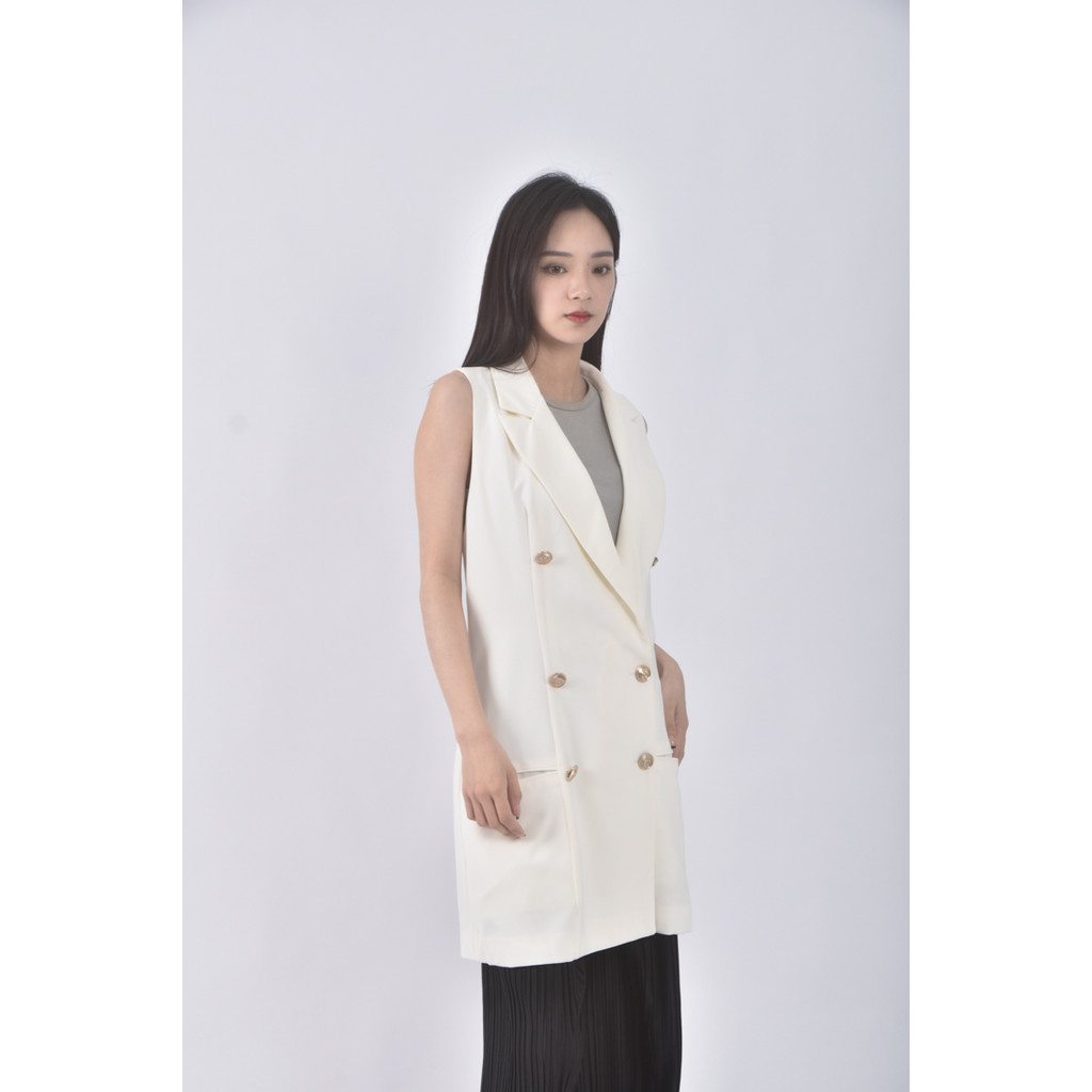 (S) magnolia質感無袖白色洋裝二手衣, , large