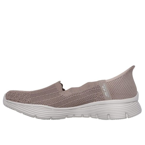 Kixpress-Skechers Seager 女 休閒鞋 健走 瞬穿舒適科技 透氣 緩震 深米色 [158980DKTP], , large