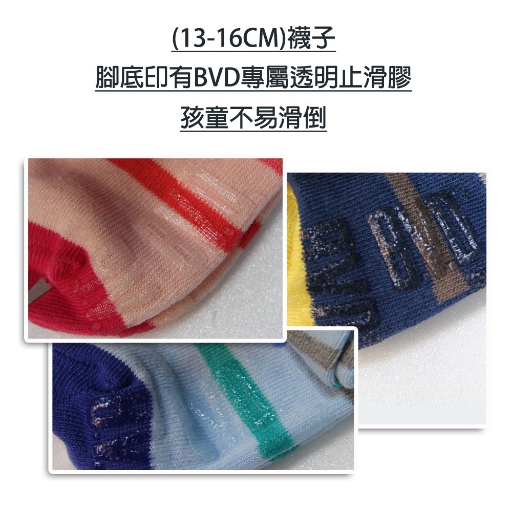 【BVD】舒適橫紋1/2童襪<深藍,17-21cm>B266 短襪 襪子, , large