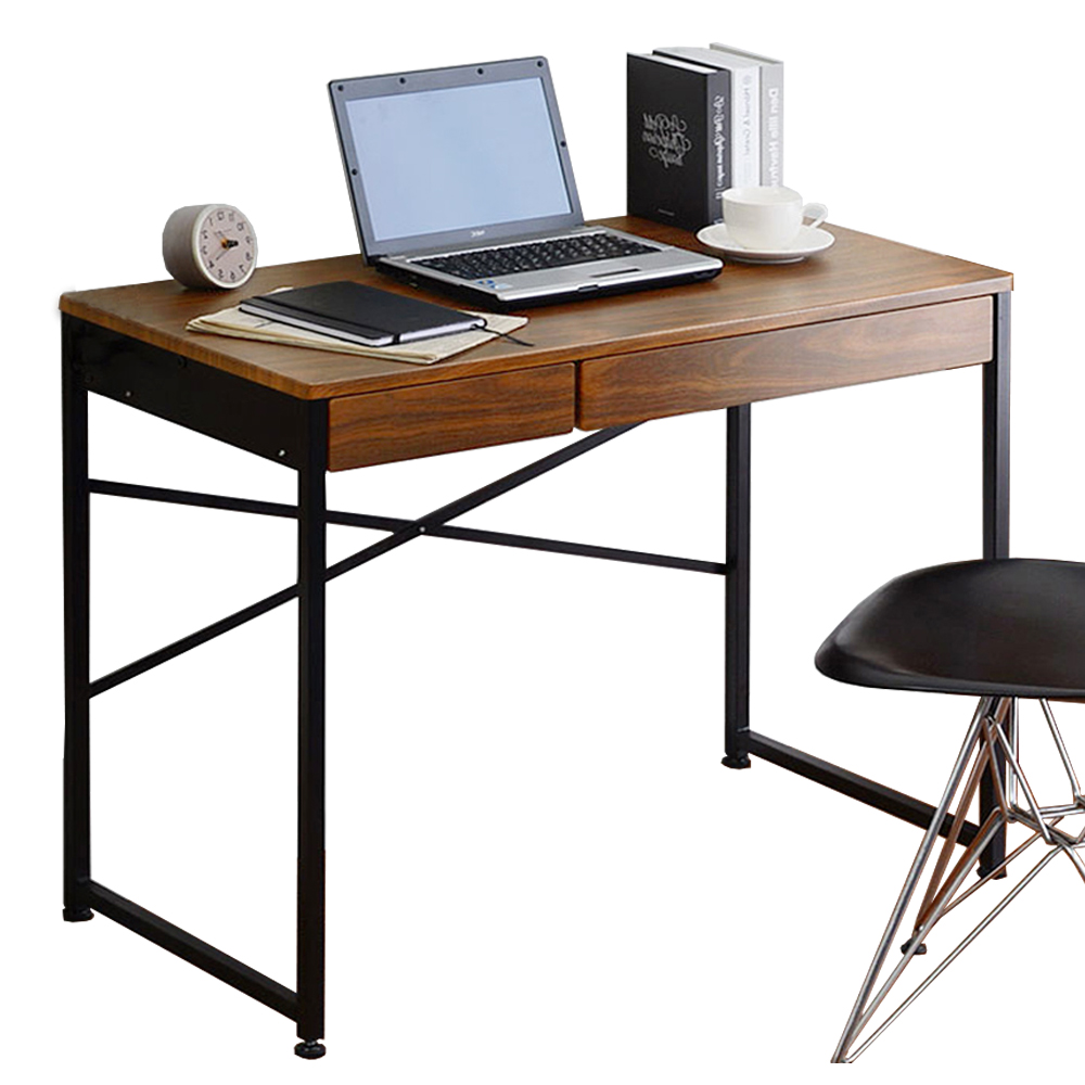 《C&B》Justice系列實用風兩抽電腦書桌/台灣生產/電腦桌/書桌