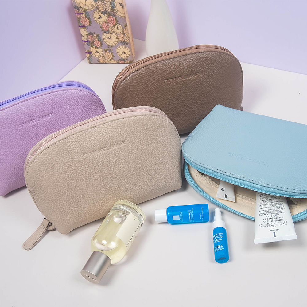TRAVELMAR Travel Leather Cosmetic Bag-Available in multiple colors, , large