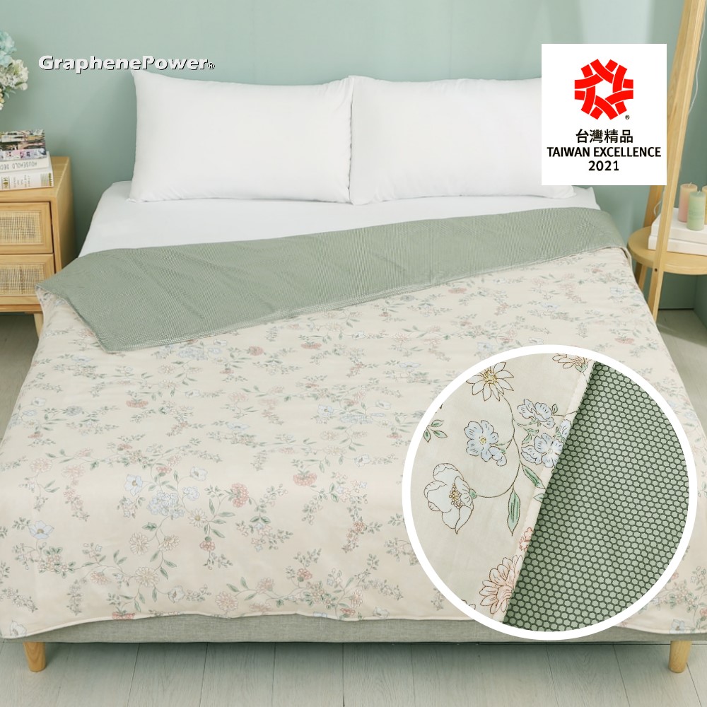 [GraphenePower] 石墨烯恆溫循環兩用被 - 雙人(粉綠), , large
