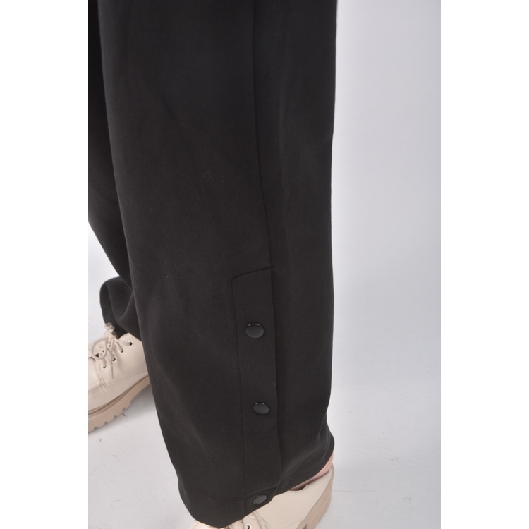 (S) 【智恩私服】net高腰質感棉質黑色長褲二手衣, , large