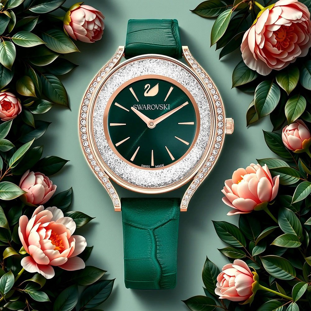 SWAROVSKI 施華洛世奇 送禮 Crystalline Aura 奢華水晶女錶 手錶-35.5mm 5644078, , large