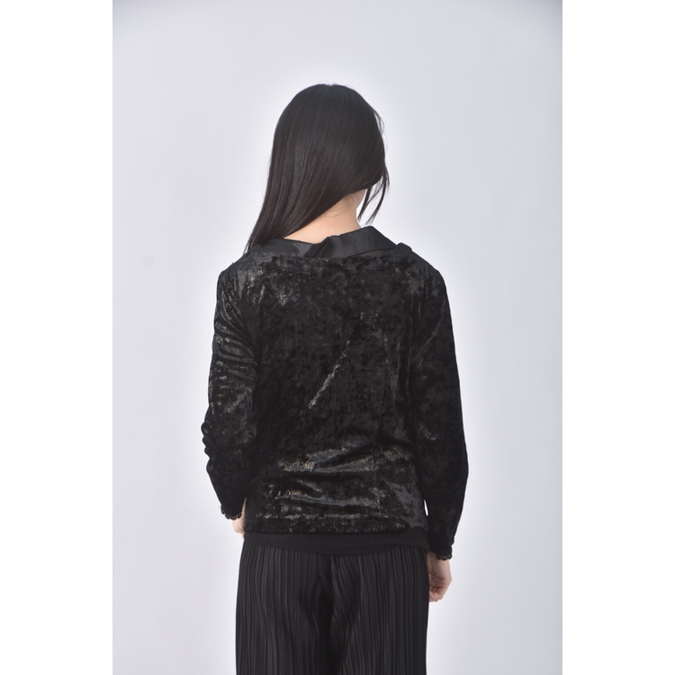 (S) tay shin三件式黑色長袖上衣二手衣, , large