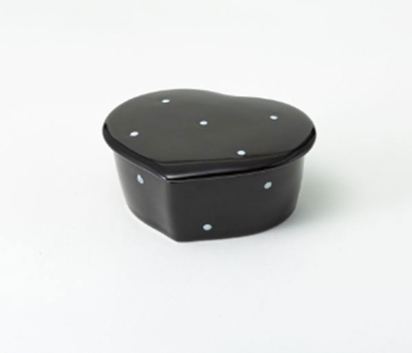 【毓秀堂】西海陶器 點點心型糖果罐, , large