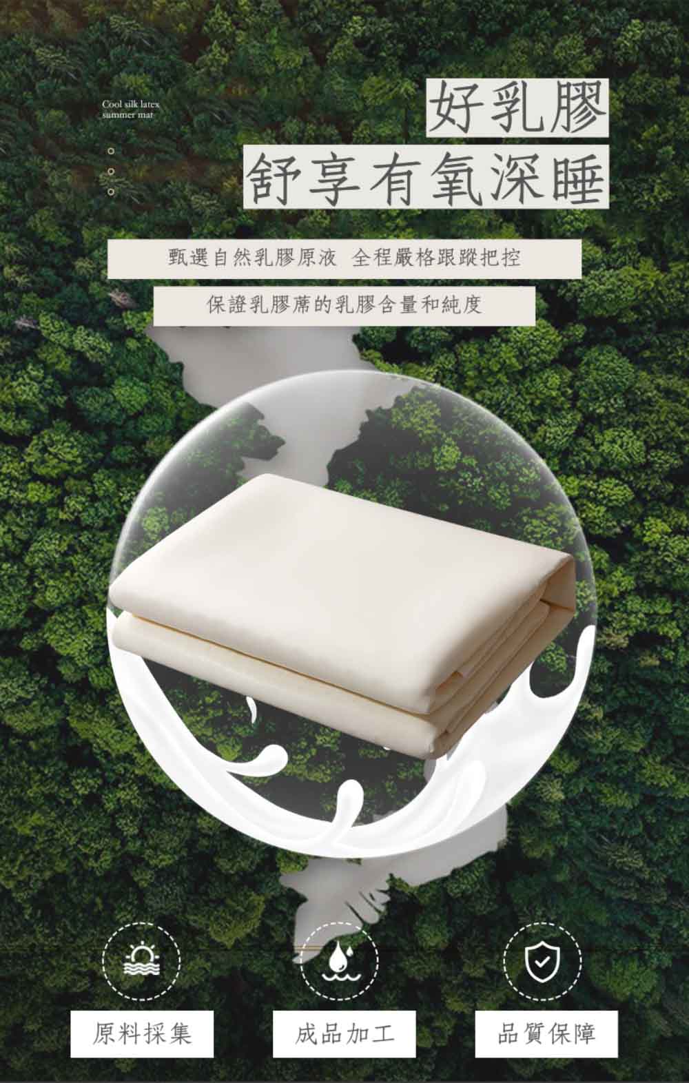 HABABY環安家居【禮盒组】床包式乳膠涼席 標準雙人   倉果綠, , large