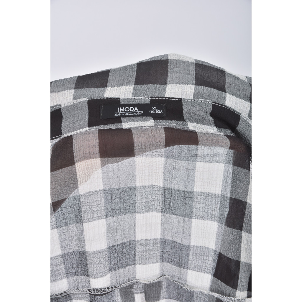 (L) ob style質感格紋灰色外套二手衣, , large