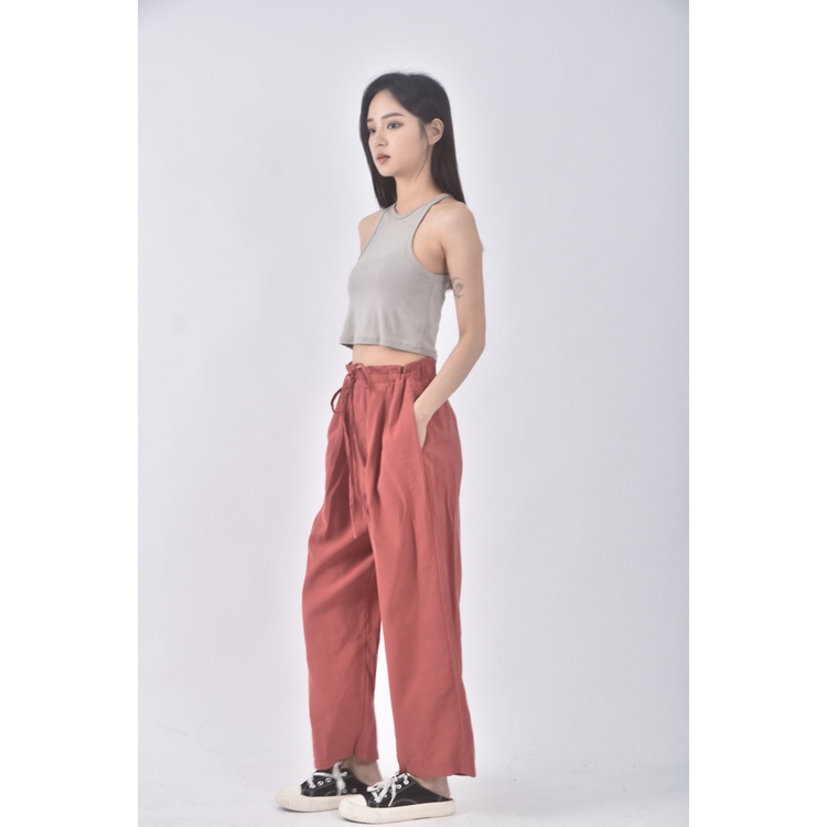 (XL) mango高腰寬鬆紅色長褲二手衣, , large